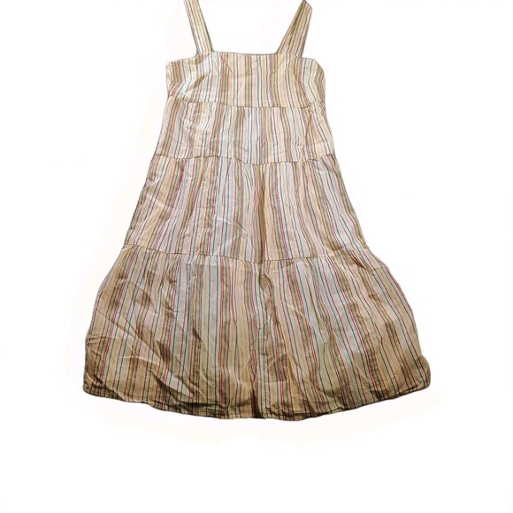 Madewell Dresses & Skirts - Madewell Dress Womens 2 Multicolor Striped Button Front Tiered Cotton Sundress